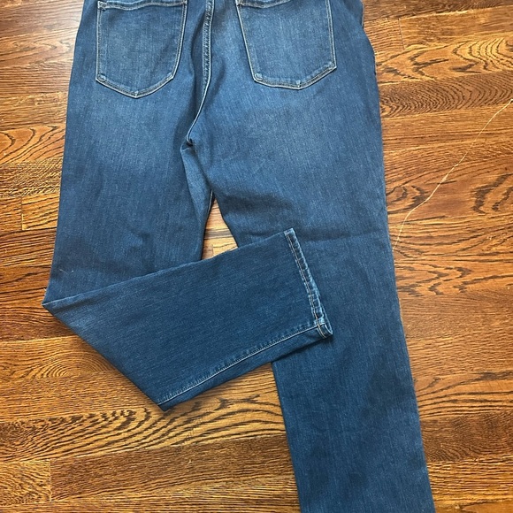 Old Navy Blue Straight Leg Jeans with Distressed Detail - Picture 6 of 6